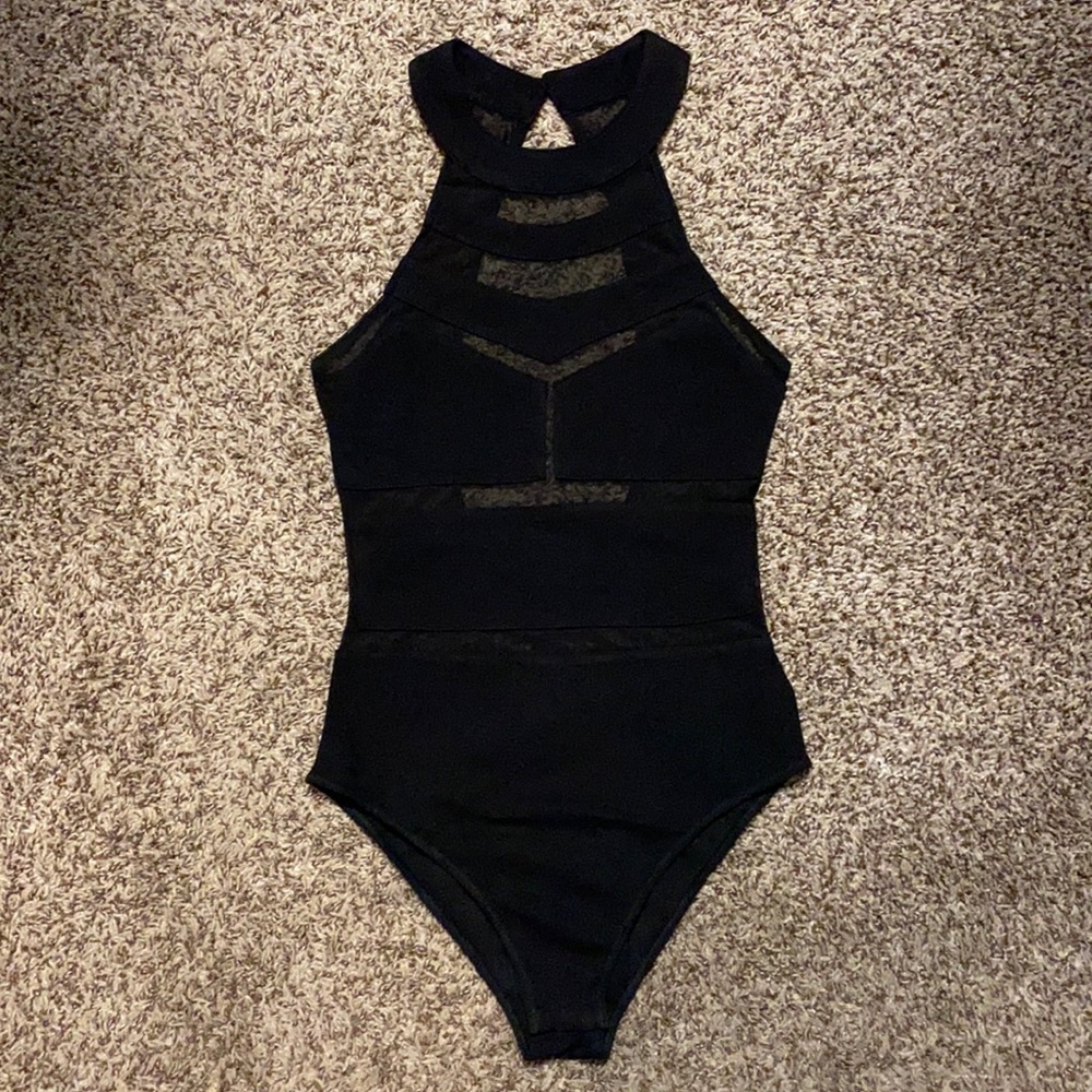 UO Black Mesh Bodysuit
